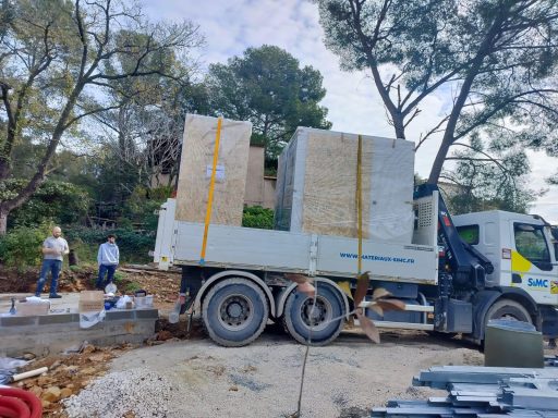 villa entièrement en structure métallique avec bloc sanaitaires