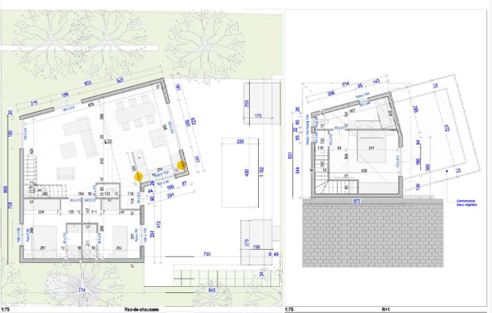 PLAN VILLA TEMOIN ET SIEGE SOCIALE SANARY SUR MER VILLA EN CONSTRUCTION ACIER LÉGER
